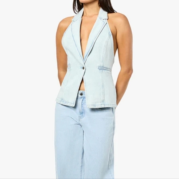 WeWoreWhat Jackets & Blazers - NWT $98 WeWoreWhat Denim Vest In Size Xs